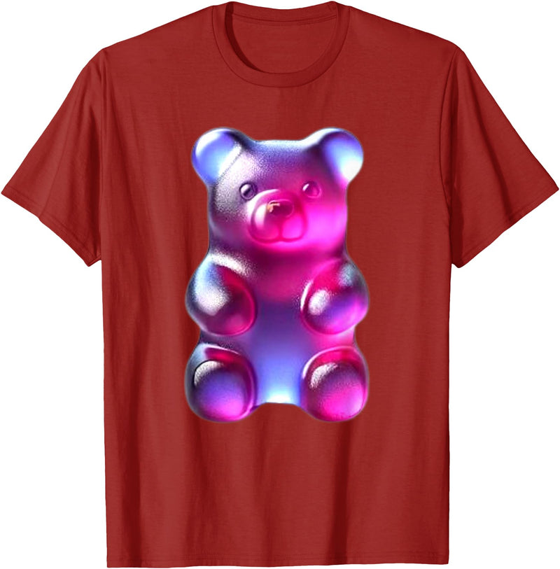 Urban Empyre Indigo Purple Gummy Bear T-Shirt - Cranberry Red