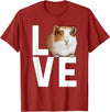 Guinea Pig Gift Guinea Pig Accessories & Stuff Cool Guinea Pig Art for Men Women Cavy Pet Guinea Pig Lover T-Shirt - Cranberry Red