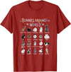 Cute Animal Rabbit Lover Bunny Graphic T-Shirt in Cranberry Red