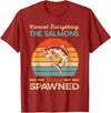 Cool Salmon Fishing Recreational Saltwater Apparel Fishing Salmon Spawning Angling Smolt Fish Salmonidae Hobby T-Shirt - Cranberry Red