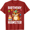 Birthday Hamster Cute Lover T-Shirt - Cranberry Red