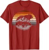 Bear Community Bear Brotherhood Gay Men Gifts Bear Pride Retro Mountain Nature Gay Bear Flag T-Shirt - Cranberry Red