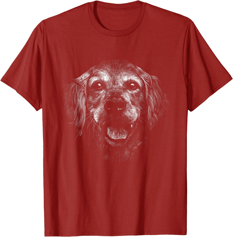 Retriever Dog Pet T-Shirt - Cranberry Red