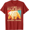 Polar Bear Gift Polar Bear Accessories & Stuff Cute Polar Bear Design For Men Women Kids Polar Bear Lover T-Shirt - Cranberry Red