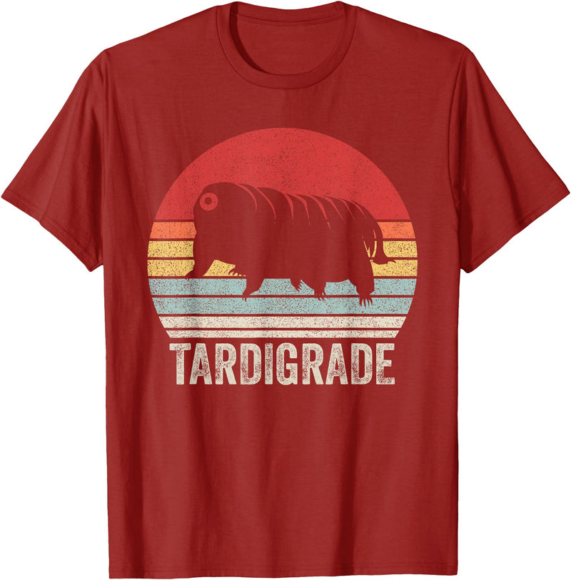Catch Some Rays Vintage Retro Tardigrade Microbiology Water Bear T-Shirt - Cranberry Red