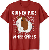 Guinea Pig Lover Co Funny Guinea Pig Lover Guinea Pigs Are My Wheekness Cute T-Shirt - Cranberry Red