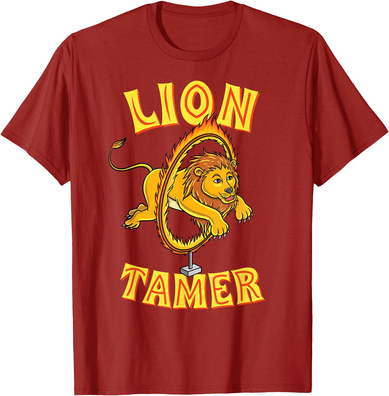 Circus Design Lion Tamer Circus Themed Party T-Shirt - Cranberry Red