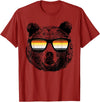 Equal Rights Gay Bear Sânpebe Designs Gay Bear with Sunglasses T-Shirt - Cranberry Red