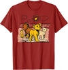 Disney The Lion King Live Action Sketched Group Portrait T-Shirt - Cranberry Red