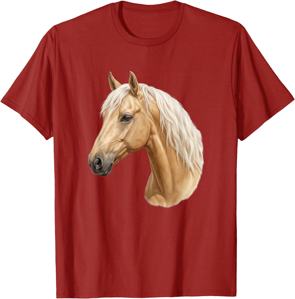 Palomino Horse Designs Palomino Horse T-Shirt - Cranberry Red