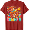 End of School Year Classroom Party Decor Gifts Schools Out For Summer Last Day Of School Boy Kids Lion T-Shirt - Cranberry Red
