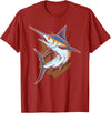 Fish Species Collection Gift Idea Fischerart Biology Swordfish Fish T-Shirt - Cranberry Red
