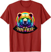BearPride Creations LGBTQ Papa Bear Rainbow Gay Pride Equal Rights Fathers Day T-Shirt - Cranberry Red