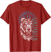 Nordic Valor, Viking Visions, Berserk til Valhalla Valhalla & Viking Compass - Nordic Bear Design T-Shirt - Cranberry Red