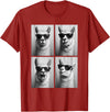 Funny Animal Selfie Booth Tee Cool Llamas Sunglasses Jungle Animal Meme Selfie Booth T-Shirt - Cranberry Red