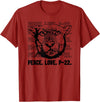P22 Mountain Lion Tee Shirts for Nature Lovers P-22 Mountain Lion Legend LA California Art P22 Peace Love T-Shirt - Cranberry Red