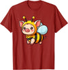 Funny Mini Pig Gifts Mini Pig Bee Pet Funny Animal T-Shirt - Cranberry Red