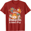 Not Your Everyday Merch Dungeons and Guinea Pigs Parody T-Shirt - Cranberry Red