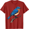 Eastern Bluebird by AKH Eastern Bluebird T-Shirt - Cranberry Red