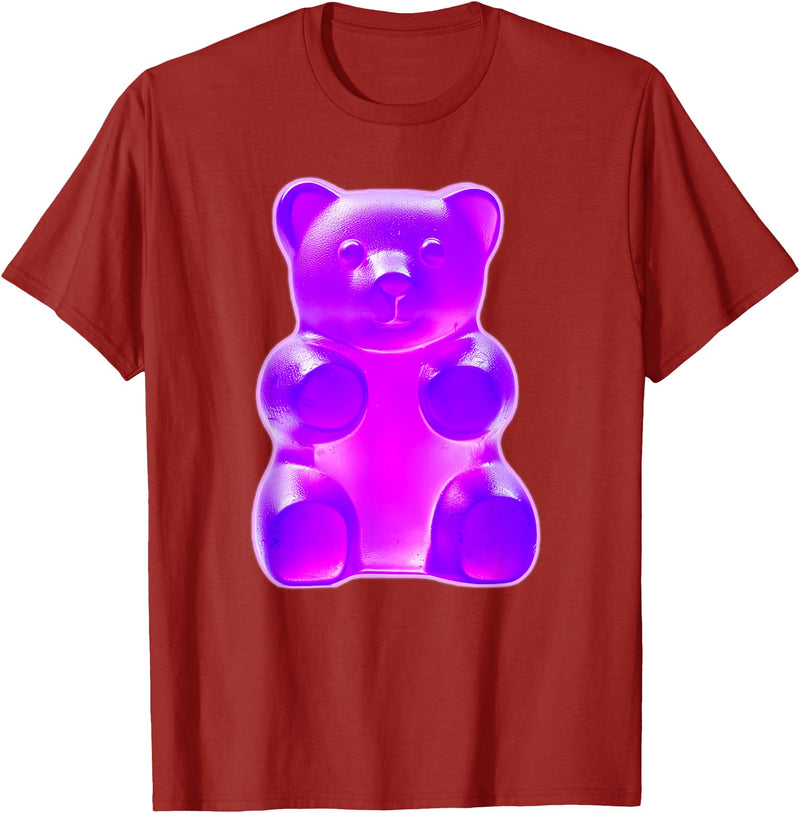 Urban Empyre Purple Gummy Bear T-Shirt - Cranberry Red
