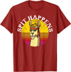 Funny Groovy Llama Alpaca Spit Happens Tees & Co. Funny Groovy Llama Alpaca Spit Happens Tee T-Shirt - Cranberry Red