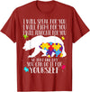 Mama Papa Bear Shirt Autism Awareness Shirt For Women Men T-Shirt - Cranberry Red