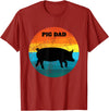 Cute Pot Belly Bellied Pig Owner Farmer PIG Lover Pot Belly PIG DAD Vintage Retro Men Women Kids Teen Tee Gift T-Shirt - Cranberry Red