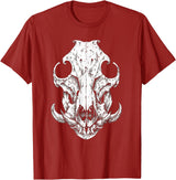 Hog Hunter Skull Co. Hog Hunter Skull Hunting Wild Hog Pigs T-Shirt - Cranberry Red