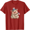 USA Pig Outfit Awesome US Pig T-Shirt - Cranberry Red