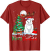 Polar Bear Lover Christmas Gifts T Shirts Polar Bear Wearing Santa Hat Xmas Merry Christmas Polar Bear T-Shirt - Cranberry Red