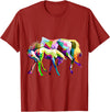 Clothing25 Horses! T-Shirt - Cranberry Red
