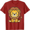 Funny Lion and African Animals Design Cute Lion for Kids T-Shirt - Cranberry Red