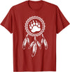 Indigenous Native American For Men Traditional Dreamcatcher Women Bear Native American T-Shirt - Cranberry Red