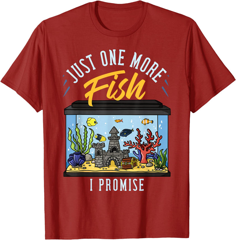 Fish Tank Aquarium Keeper Gifts Fish Tank Aquarium Gift Saltwater Aquascaping T-Shirt - Cranberry Red