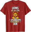 Lion Lover Gift Lions are Awesome Lion T-Shirt - Cranberry Red