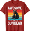 Sun Bears Sun Bear Lovers Shop Awesome like a Sun Bear. Sun Bears Sun Bear T-Shirt - Cranberry Red