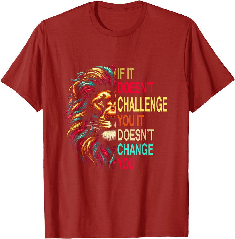 Motivational Training Workout Fitness Lion 1 Motivational Training Workout Fitness Quotes Lion Mindset T-Shirt - Cranberry Red