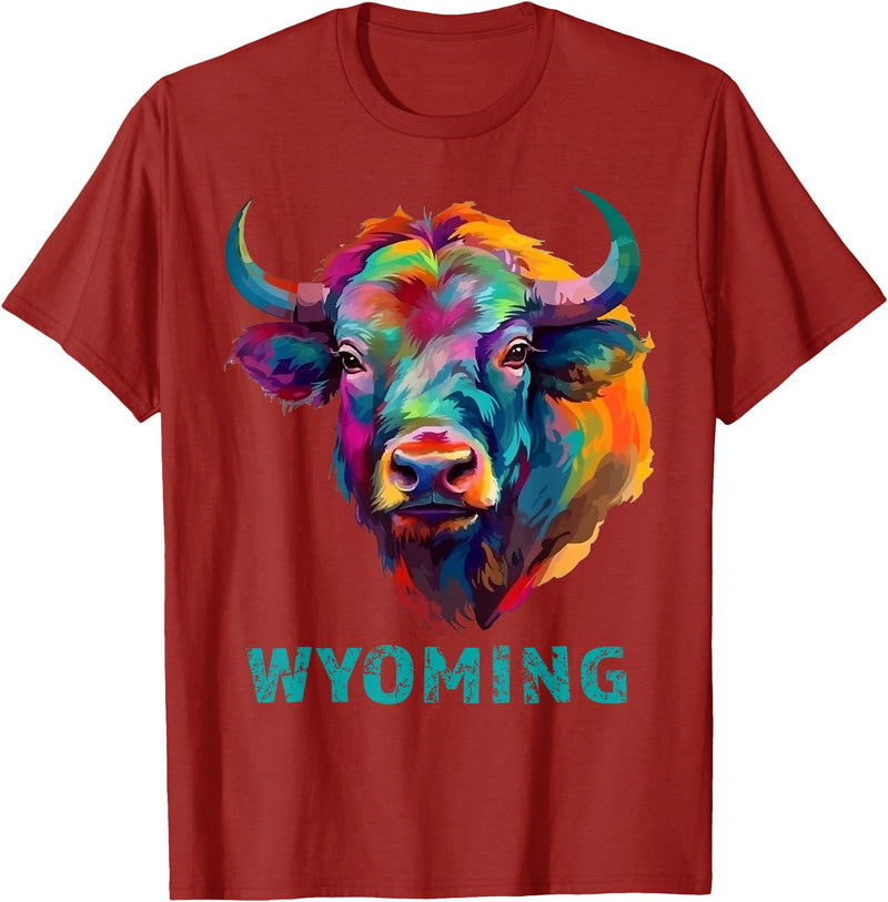 Love Wyoming Accessories, Apparel and Home Decor Wyoming American Bison Lover Buffalo for Men Women Souvenir T-Shirt -
