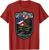 Great Smoky Mountains National Park Souvenirs Gatlinburg Tennessee Souvenirs Bears Gifts TN American Flag T-Shirt - Cranberry Red