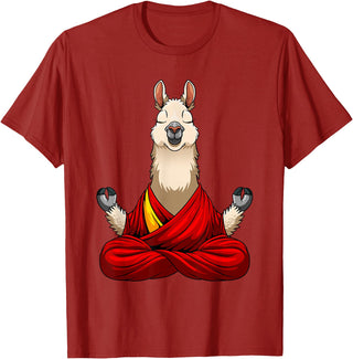 Funny Llama Gift Llama Lover Accessories & Stuff Cute Llama Design For Men Women Alpaca Animal Llama Lovers T-Shirt - Cranberry Red