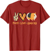 Funny Guinea Pig Lover Peace Love Guinea Pigs Cute Guinea Pig Lover T-Shirt - Cranberry Red