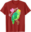 Parrot and Pet Bird Owners Amazon Parrot Lover Bird Mom Watercolor T-Shirt - Cranberry Red