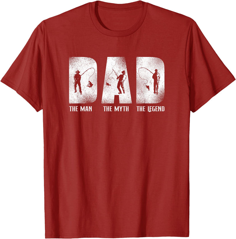 Fishing Fisherman Fisher HD0 Fishing Dad Father T-Shirt - Cranberry Red