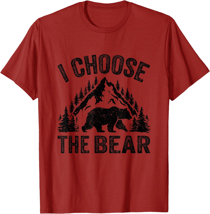 I choose the bear lover bear I CHOOSE THE BEAR unique animal lover T-Shirt - Cranberry Red