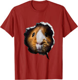Guinea Pig Face Design Guinea Pig Face T-Shirt - Cranberry Red