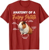 Guinea Pig Lovers Guinea Pig Tees Guinea Pig Shirt Anatomy Of A Furry Potato Guinea Pig Funny T-Shirt - Cranberry Red
