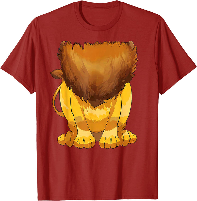 Lion Lazy Halloween costumes Lion Body Halloween Costume T-Shirt - Cranberry Red
