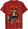 Funny Hip Hop Music lover Hip Hop Teddy Bear Rap Music T-Shirt - Cranberry Red