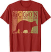 Raccoon Periodic Chemistry Elements Retro Racoon Raccoon Periodic Table Elements Racoon Nerd Vintage T-Shirt - Cranberry Red