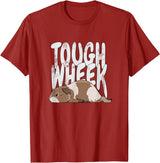 Picadilly Printables Guinea Pigs Guinea Pig Tough Wheek Brown & Cream Guinea Pig Pet T-Shirt - Cranberry Red
